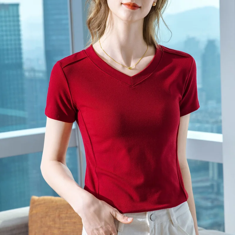 ShoulderTWomen's Summer-shirt2025New women's clothing with an elegant styleVSlimming collar-shirt with a stylish fishbone wa
ShoulderTWomen's Summer-shirt2025New women's clothing with an elegant styleVSlimming collar-shirt with a stylish fishbone wa