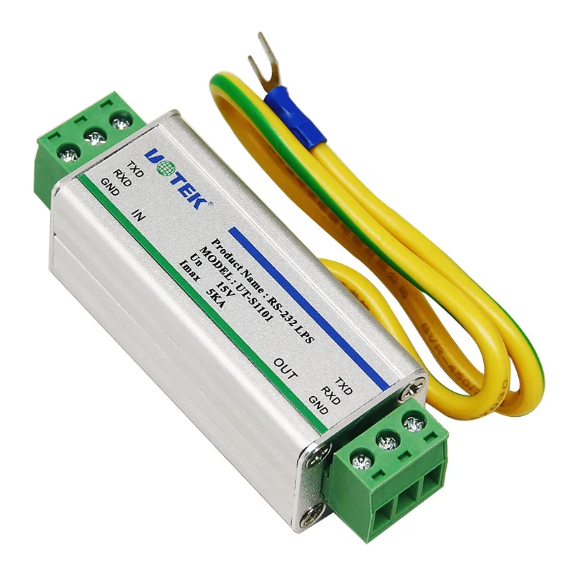 Разрядник молнии RS-232 Разрядник перенапряжения IEC61643-21:2000 / ГБ/T18802.21 Клеммная колодка RS-232 UOTEK UT-S1101
Разрядник молнии RS-232 Разрядник перенапряжения IEC61643-21:2000 / ГБ/T18802.21 Клеммная колодка RS-232 UOTEK UT-S1101