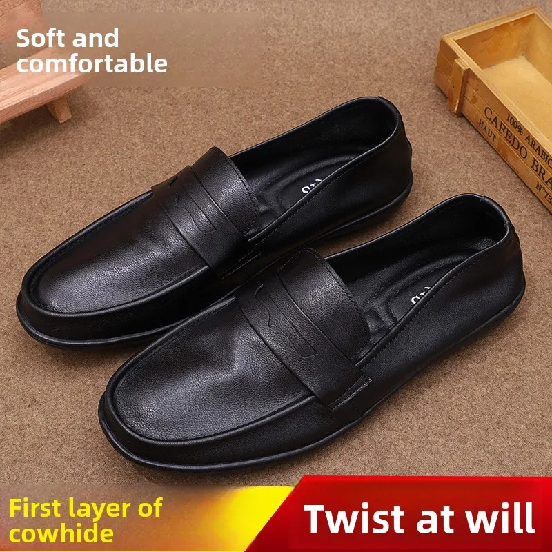 2026 New Men's Loafers Soft Soled Comfortable Korean Style Men's Shoes Toe Layer Cowhide Trendy Casual Leather Shoes Sneakers
2026 New Men's Loafers Soft Soled Comfortable Korean Style Men's Shoes Toe Layer Cowhide Trendy Casual Leather Shoes Sneakers