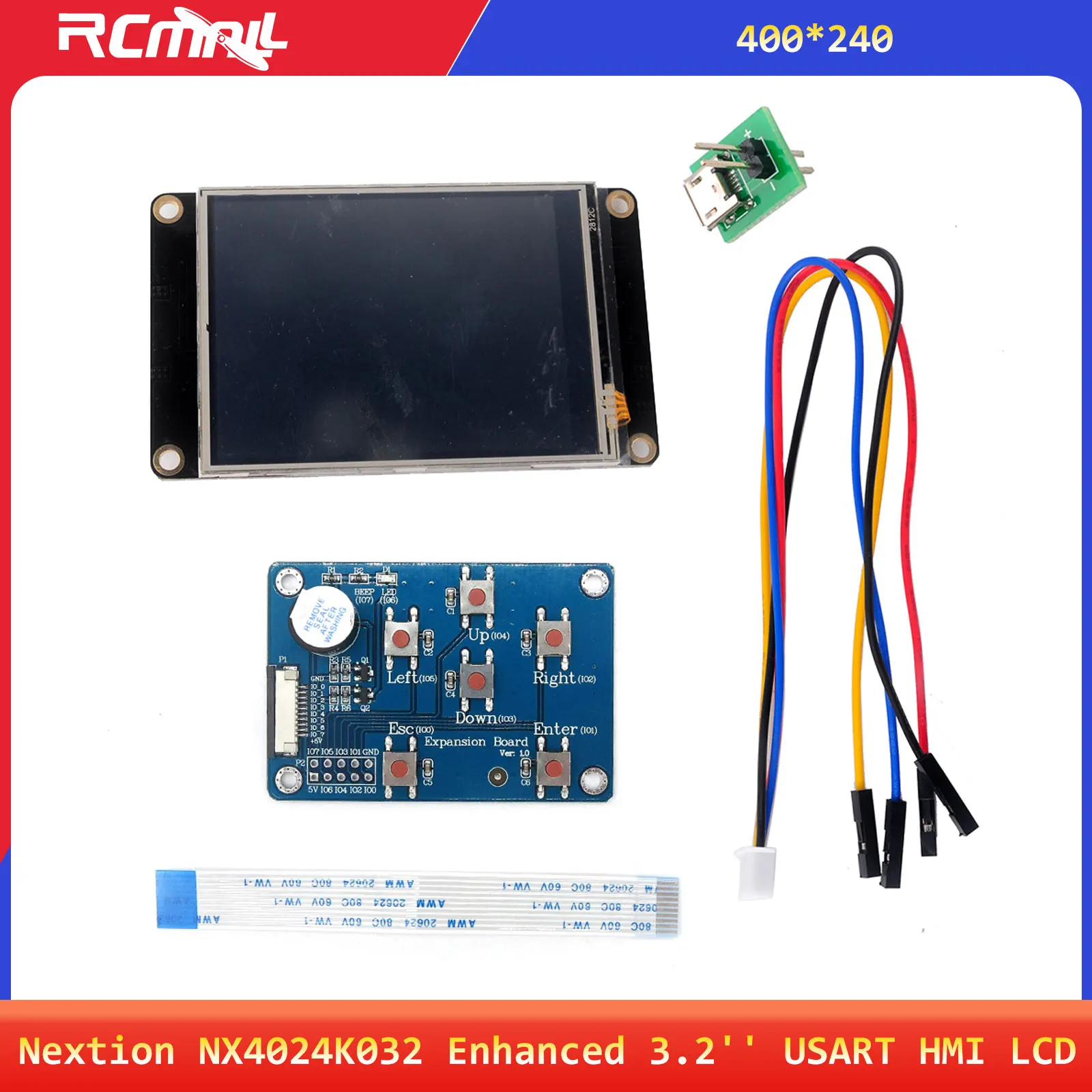 Улучшенный сенсорный ЖК-дисплей Nextion NX4024K032 HMI с интерфейсом USART, 3,2 дюйма, 400*240, с платой расширения ввода/вывода
Улучшенный сенсорный ЖК-дисплей Nextion NX4024K032 HMI с интерфейсом USART, 3,2 дюйма, 400*240, с платой расширения ввода/вывода