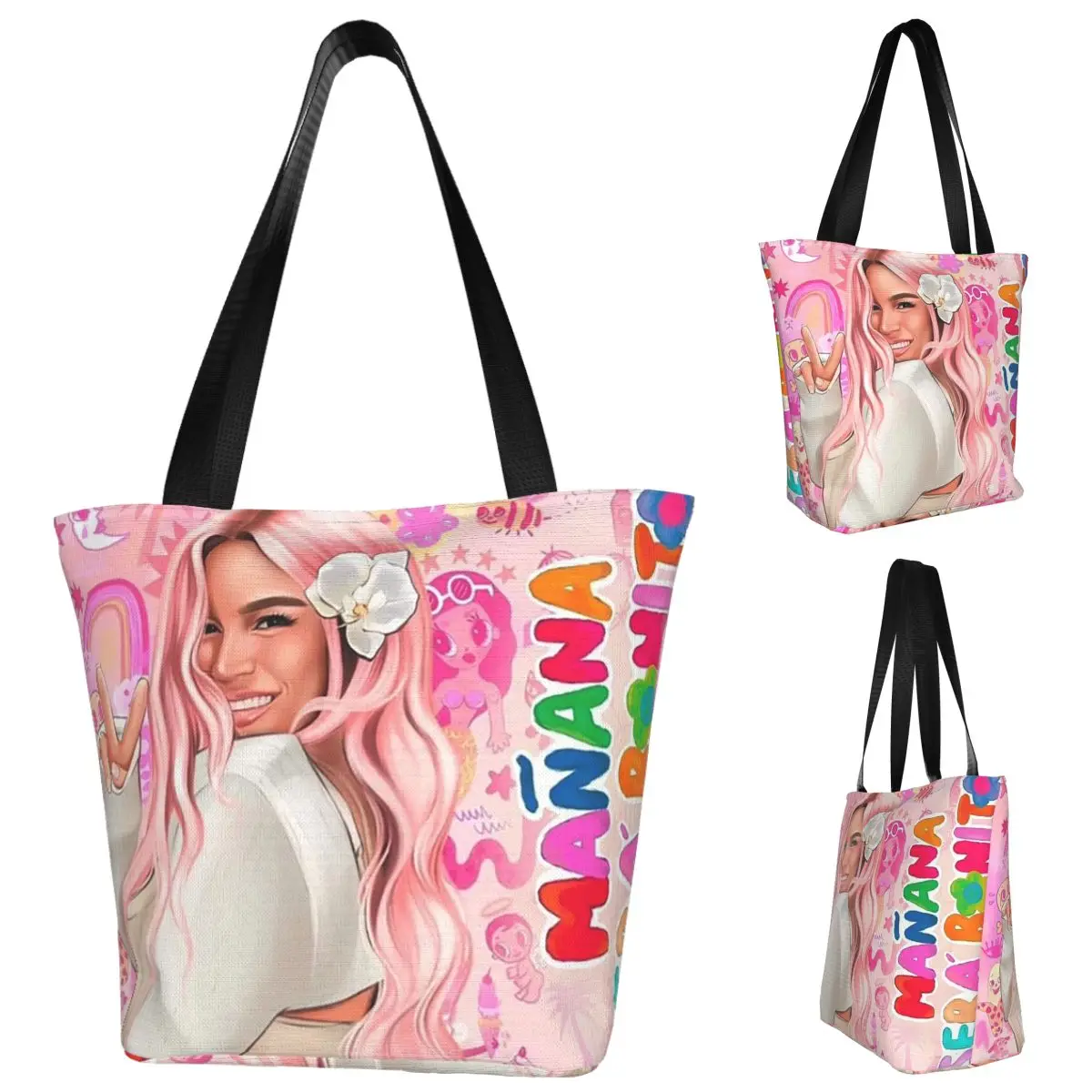 Karol G Happy Valentines Day Shopping Tote Bag Canvas Large Capacity Shoulder Bags Shopper Grocery Handbag for Women
Karol G Happy Valentines Day Shopping Tote Bag Canvas Large Capacity Shoulder Bags Shopper Grocery Handbag for Women