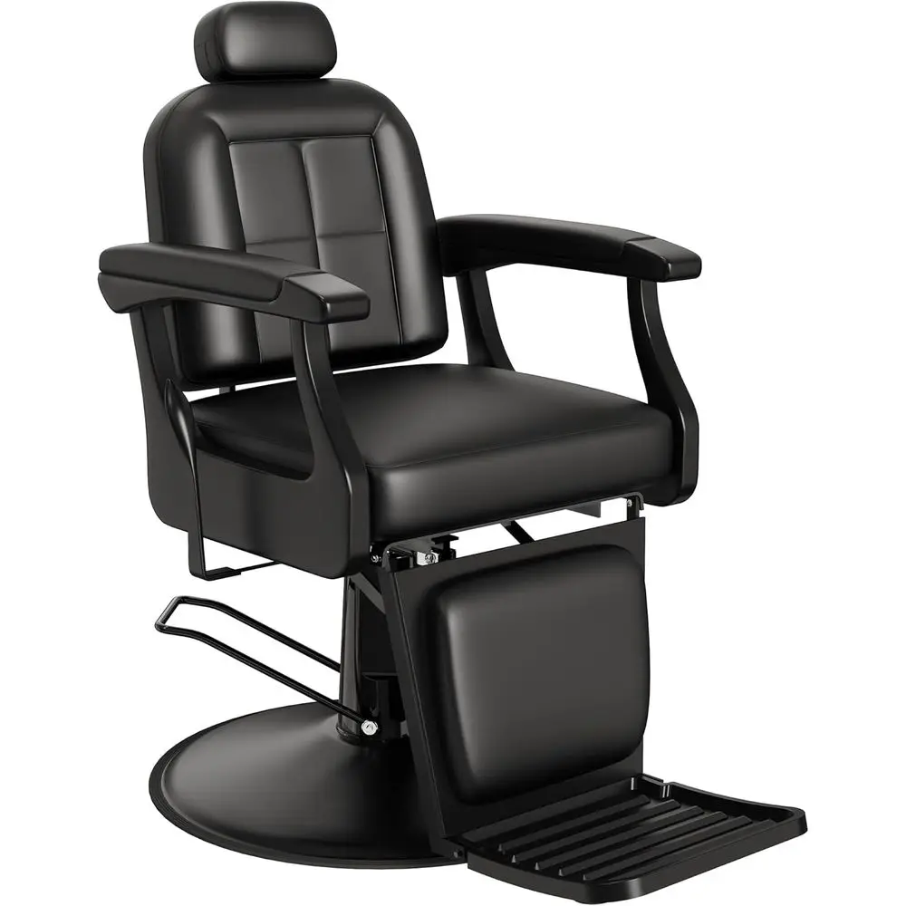 Professional Reclining Barber Chair with Heavy-Duty Support and Comfortable Padding, 550 lbs Capacity
Professional Reclining Barber Chair with Heavy-Duty Support and Comfortable Padding, 550 lbs Capacity