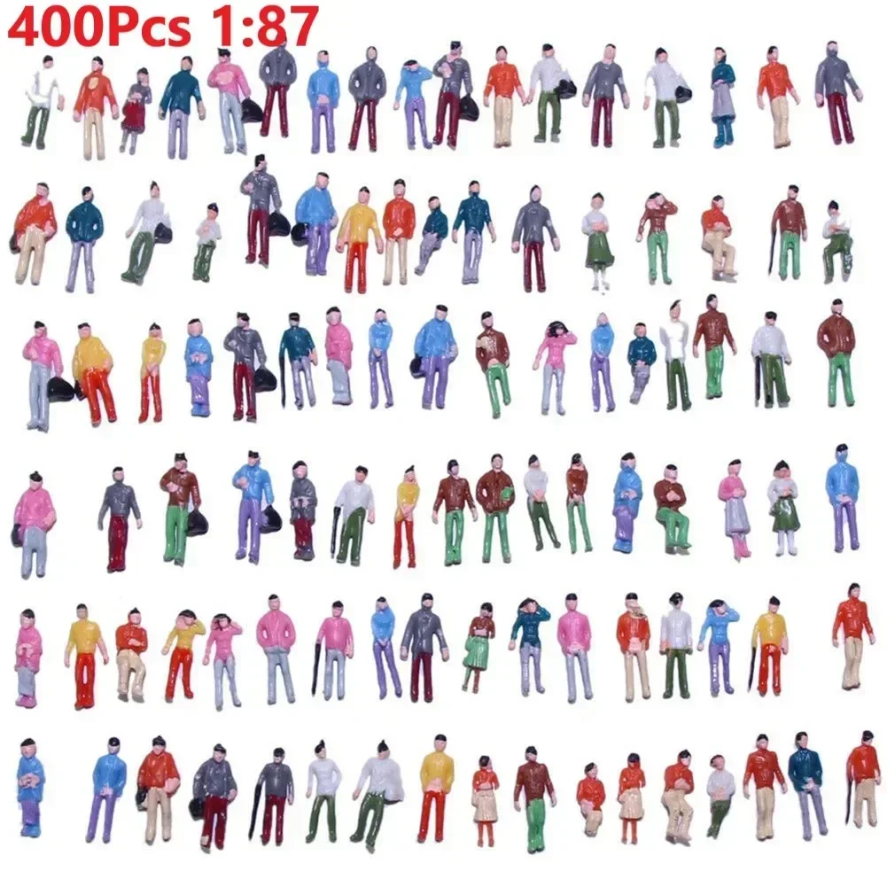 400Pcs Model Trains 1:87 Painted Figures HO TT Scale Standing People Assorted Poses Painted Figures Model People Passenger
400Pcs Model Trains 1:87 Painted Figures HO TT Scale Standing People Assorted Poses Painted Figures Model People Passenger