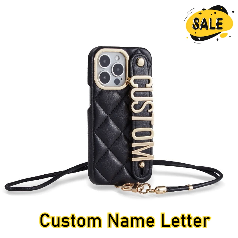 Personalization Fashion Custom Name Letter for Iphone 13 12 11 Pro Max Simple Design Wristband Crossbody Lanyard Protector Cover
Personalization Fashion Custom Name Letter for Iphone 13 12 11 Pro Max Simple Design Wristband Crossbody Lanyard Protector Cover
