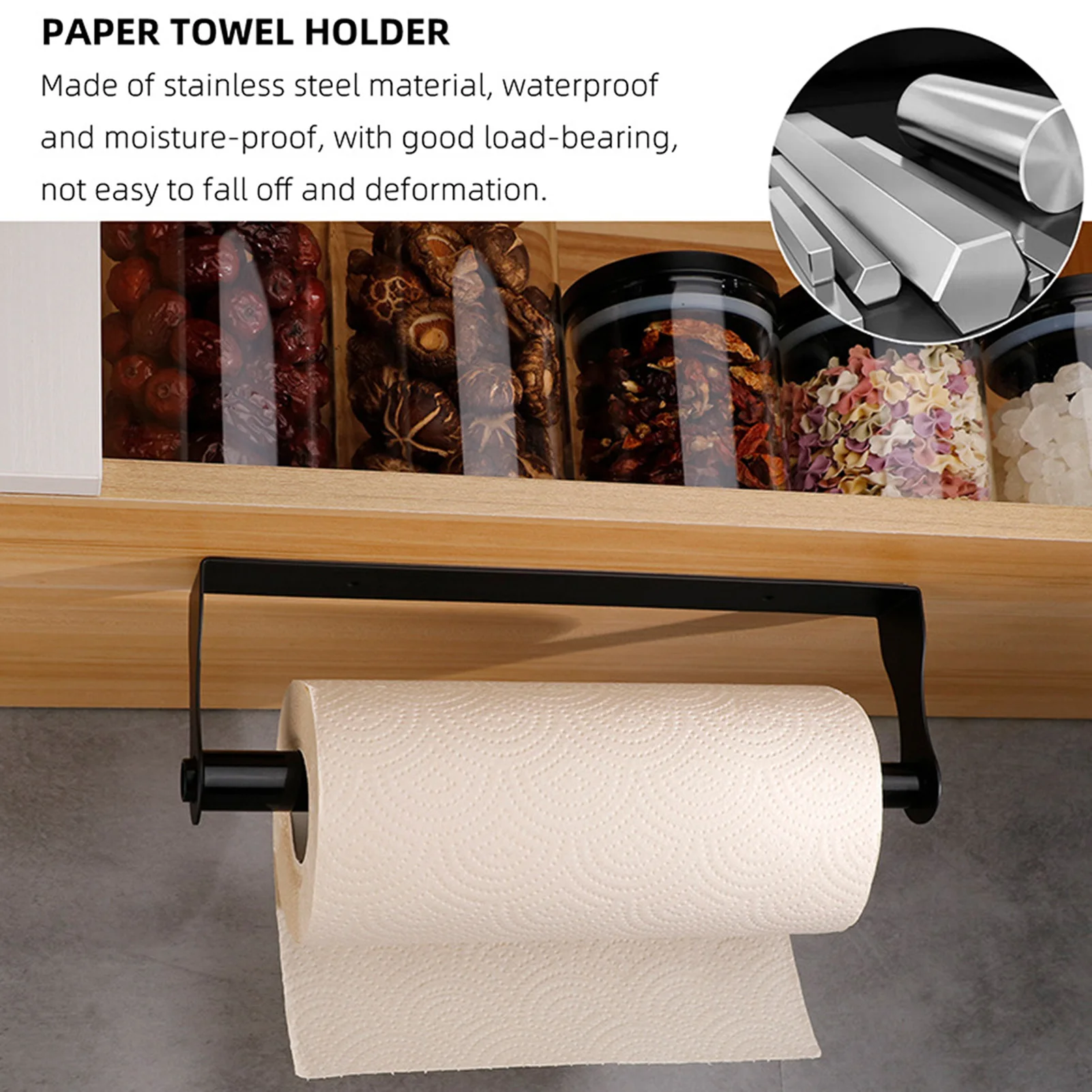 Self-adhesive Paper Roll Holder Easy to Install Towel Bar & Cling Film Roll Holder for Kitchen Bathroom Accessories
Self-adhesive Paper Roll Holder Easy to Install Towel Bar & Cling Film Roll Holder for Kitchen Bathroom Accessories