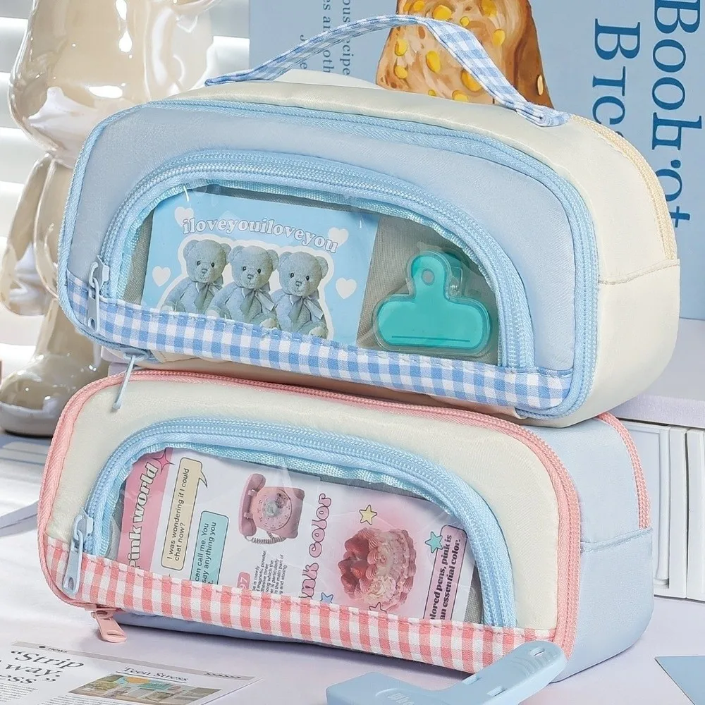 Large Capacity Transparent Window Pencil Case Pencil Holder Makeup Bag Korean Stationery Bag Desktop Organizer School Pencil Box
Large Capacity Transparent Window Pencil Case Pencil Holder Makeup Bag Korean Stationery Bag Desktop Organizer School Pencil Box