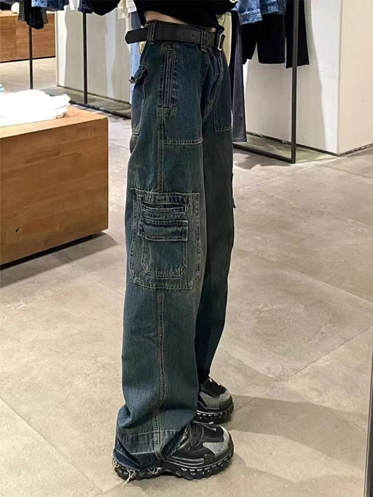 Women Vintage Washed Jeans Loose Distressed High Waist Jeans American Casual Fashion Street Hip Hop Wide Leg Pants
Women Vintage Washed Jeans Loose Distressed High Waist Jeans American Casual Fashion Street Hip Hop Wide Leg Pants