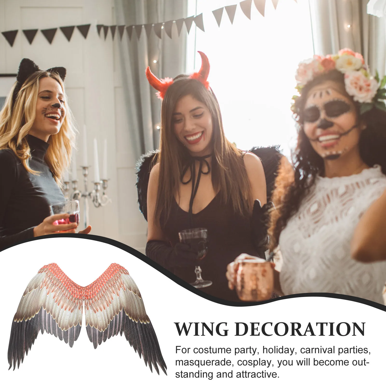 1pc Adult Fancy Dress Party Costume Wing Creative Cosplay Prop Non Woven Fabric Performance Accessory for Carnival Dress Up
1pc Adult Fancy Dress Party Costume Wing Creative Cosplay Prop Non Woven Fabric Performance Accessory for Carnival Dress Up