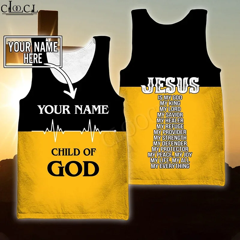 MSIEESO Christian Jesus Catholic DIY Customize Name Tank 3D Print Summer Streetwear Vest Sleeveless Men Women Fitness Clothing
MSIEESO Christian Jesus Catholic DIY Customize Name Tank 3D Print Summer Streetwear Vest Sleeveless Men Women Fitness Clothing