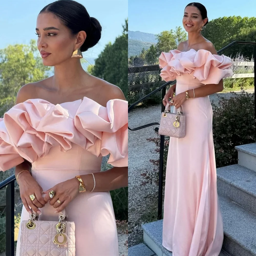 Customized Formal Pink Jersey Homecoming Dresses Temperament Off the Shoulder Evening Gowns High Quality Special Occasion Gowns
Customized Formal Pink Jersey Homecoming Dresses Temperament Off the Shoulder Evening Gowns High Quality Special Occasion Gowns