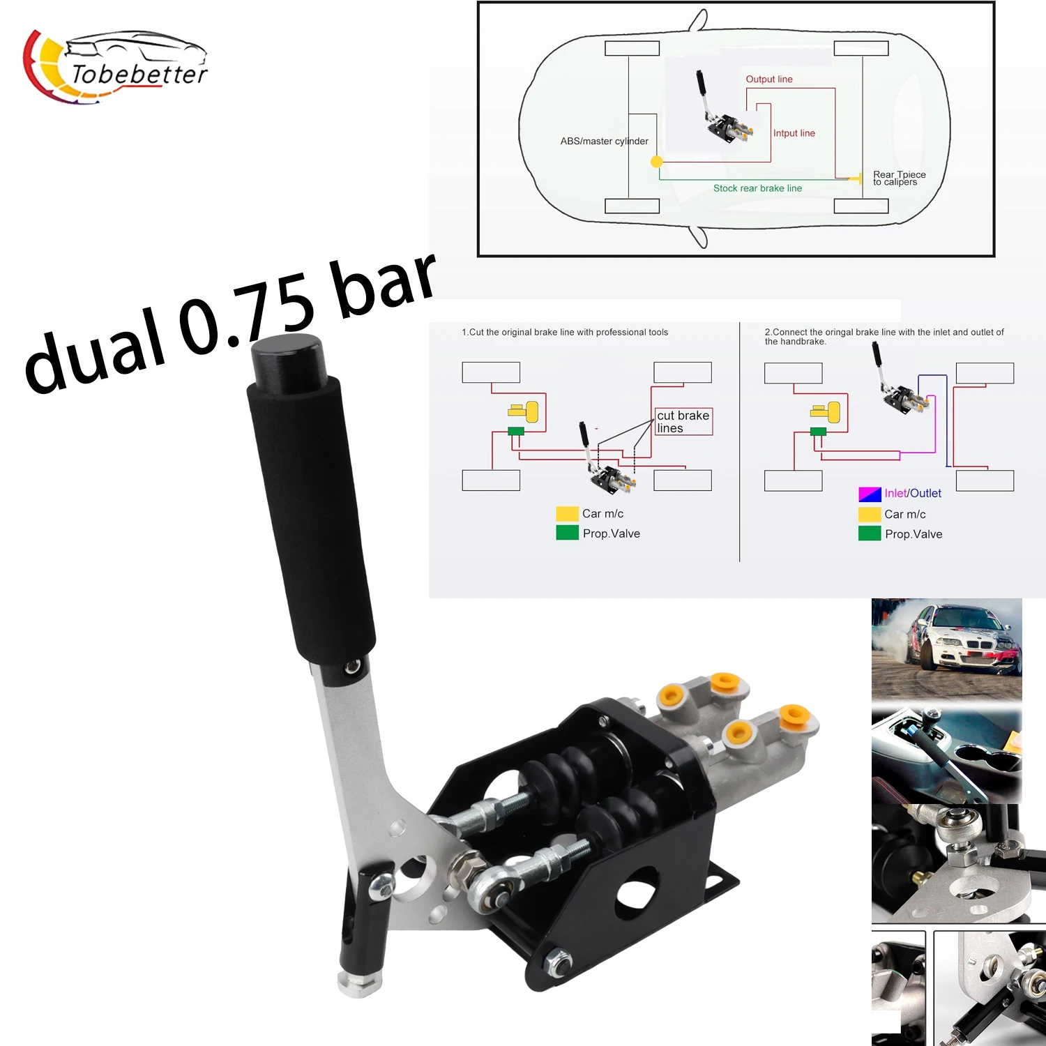 Dual-Cylinder Racing Handbrake Universal Aluminum Hydraulic Handbrake drift Handle Parking E-Brake
Dual-Cylinder Racing Handbrake Universal Aluminum Hydraulic Handbrake drift Handle Parking E-Brake
