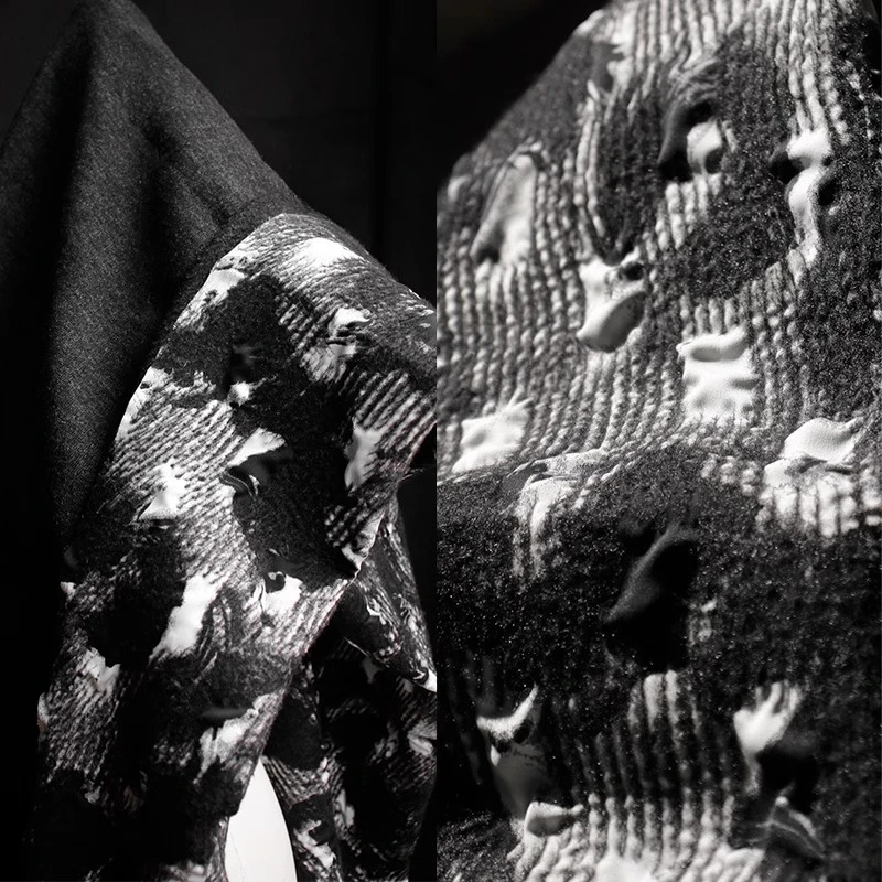 Black White Original Ink Dots Jacquard Texture Fabric for DIY Clothing Designer Material Upcycled Pants Jacket Craft Fashion
Black White Original Ink Dots Jacquard Texture Fabric for DIY Clothing Designer Material Upcycled Pants Jacket Craft Fashion