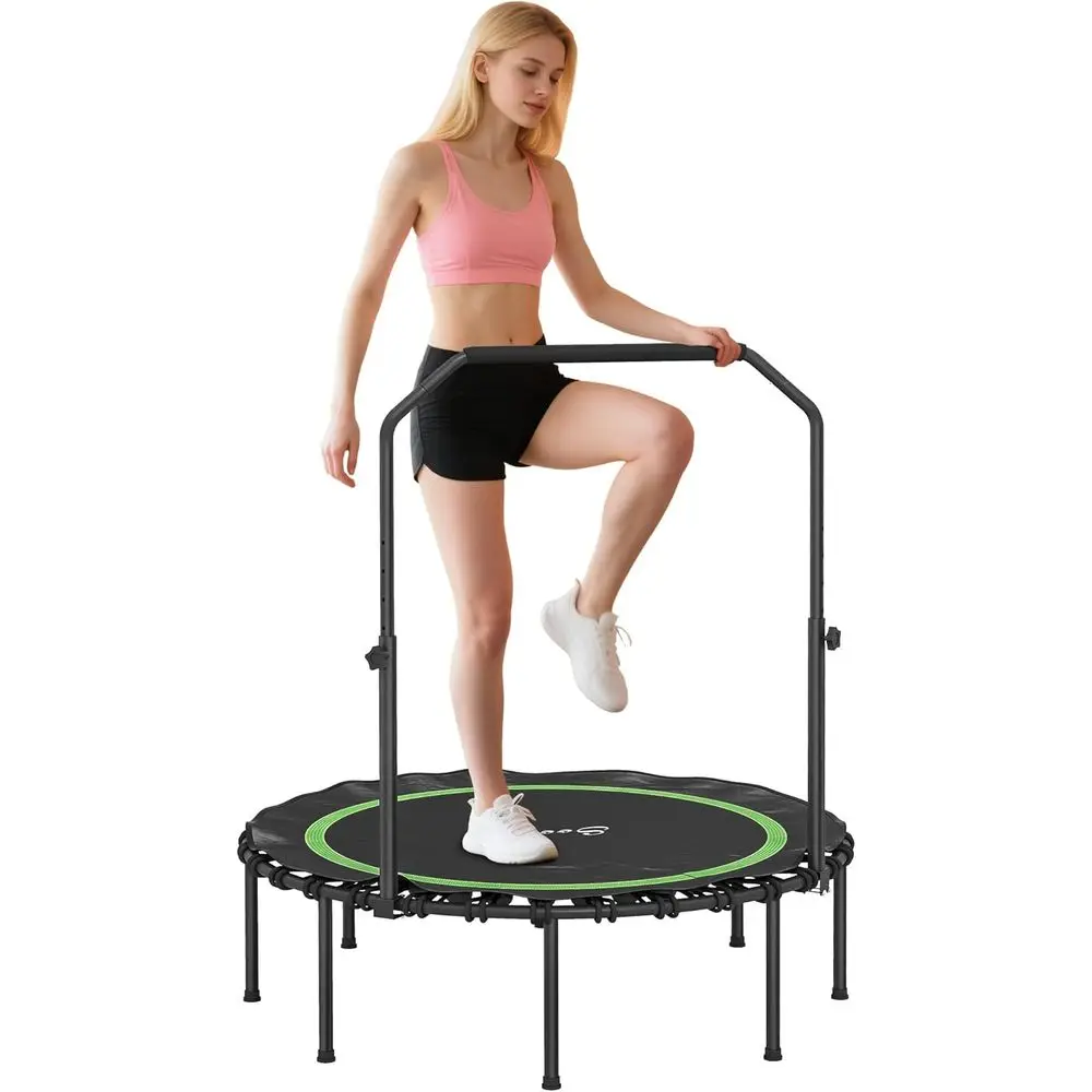 Heavy-Duty 440lbs Adjustable Mini Trampoline with Quiet Bungee for Cardio Workouts Indoor or Outdoor
Heavy-Duty 440lbs Adjustable Mini Trampoline with Quiet Bungee for Cardio Workouts Indoor or Outdoor