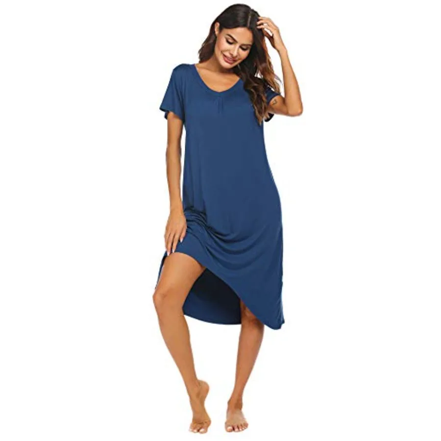 Ekouaer Nightgowns Womens Short Sleeve Sleepwear Comfy Loungewear Plus Size Night Shirt S-3XL
Ekouaer Nightgowns Womens Short Sleeve Sleepwear Comfy Loungewear Plus Size Night Shirt S-3XL