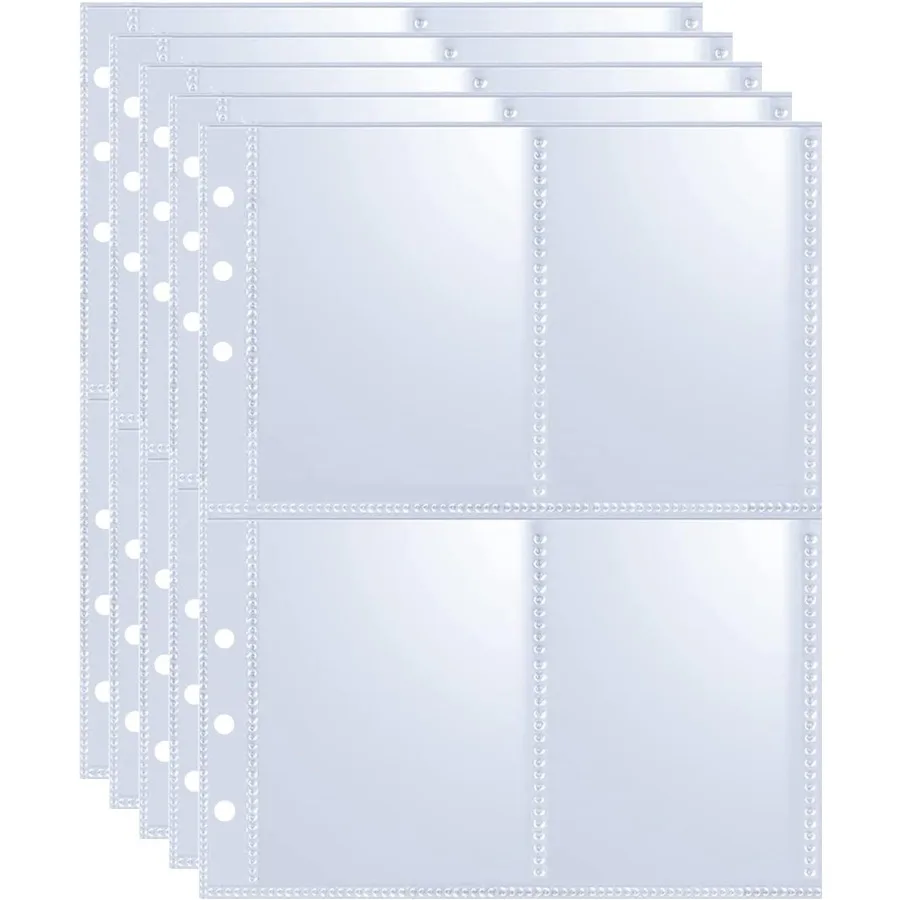 40 Pack 320 Pockets 6 Ring A5 Binder Sleeves2.5x3.5Photocard Sleeves DoubleSided 4 Pocket Kpop Photocard Page Protector UltraCl
40 Pack 320 Pockets 6 Ring A5 Binder Sleeves2.5x3.5Photocard Sleeves DoubleSided 4 Pocket Kpop Photocard Page Protector UltraCl