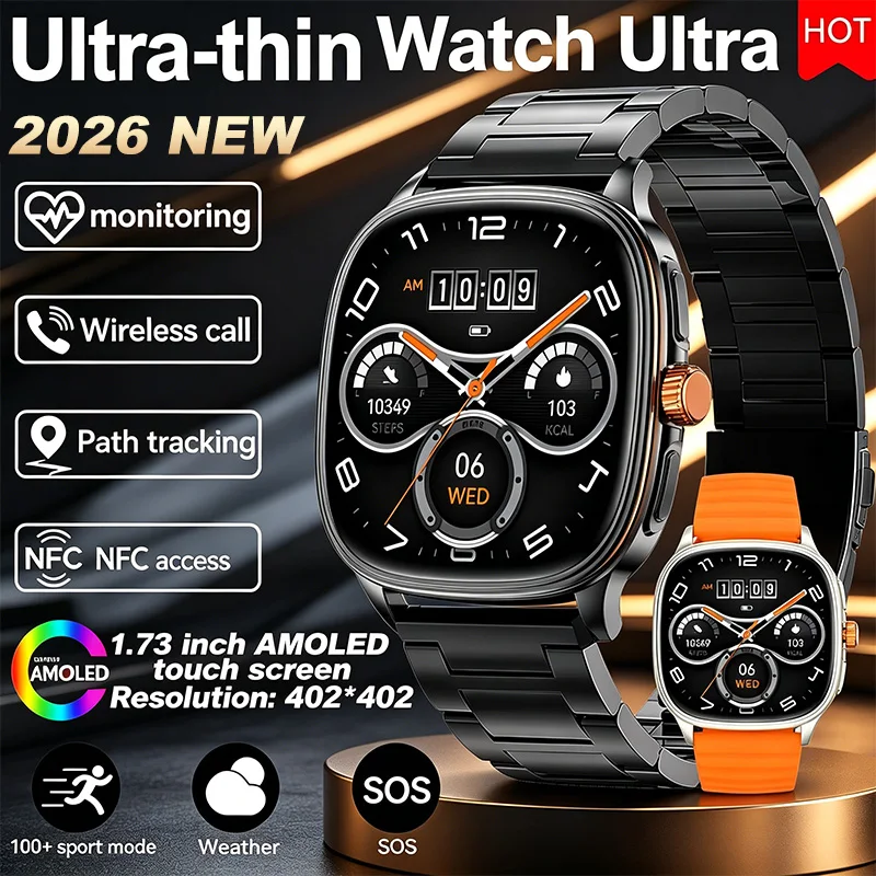 2026 Smart Watch Sport Mode High-precision Sensor NFC Information Push 1.73 Inch Al Voice Assistant Weather BT Call Smart Watch
2026 Smart Watch Sport Mode High-precision Sensor NFC Information Push 1.73 Inch Al Voice Assistant Weather BT Call Smart Watch