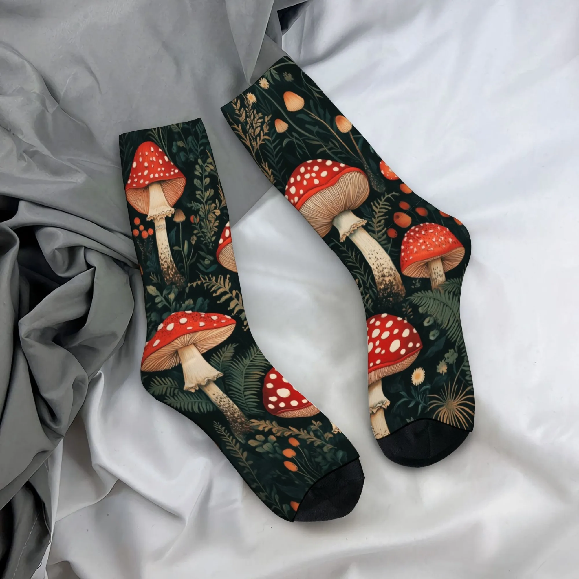 Retro Forest Red Mushroom Print Men's Socks Non-slip and Durable Outdoor Sports Socks Funny Forest Adventure Climbing Socks
Retro Forest Red Mushroom Print Men's Socks Non-slip and Durable Outdoor Sports Socks Funny Forest Adventure Climbing Socks