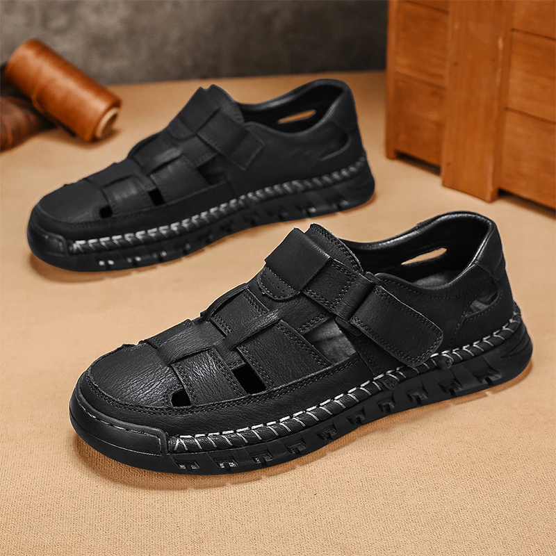Summer Hollow Out Roman Shoes high-quality leather Men's Sandals Outdoor Non-slip Beach Shoes for Men Lightweight Walking Shoes
Summer Hollow Out Roman Shoes high-quality leather Men's Sandals Outdoor Non-slip Beach Shoes for Men Lightweight Walking Shoes