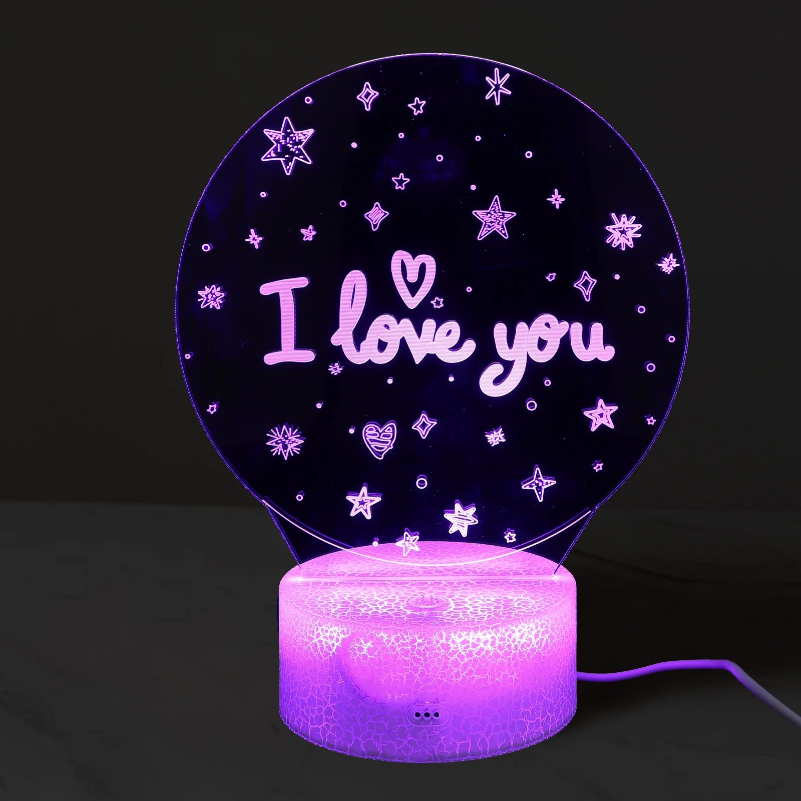 LED Night Lamp Heart shaped Desk Light Acrylic Creative 3D Decorative Bedside Lighting Home Adornment Small Size Durability
LED Night Lamp Heart shaped Desk Light Acrylic Creative 3D Decorative Bedside Lighting Home Adornment Small Size Durability