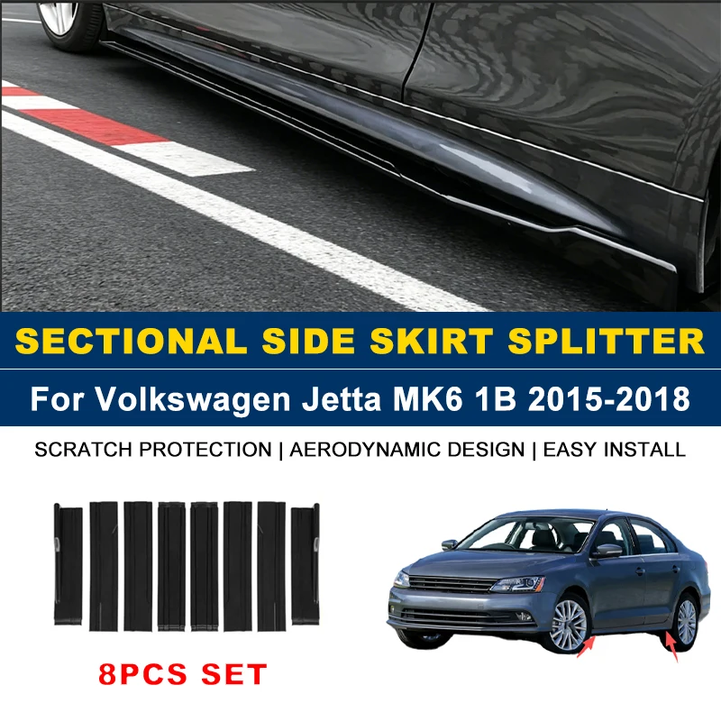 2m Sectional Side Skirt Extension Lips Side Spoiler, Car Exterior Modified Upgrade Kit For Volkswagen VW Jetta MK6 1B 2015-2018
2m Sectional Side Skirt Extension Lips Side Spoiler, Car Exterior Modified Upgrade Kit For Volkswagen VW Jetta MK6 1B 2015-2018