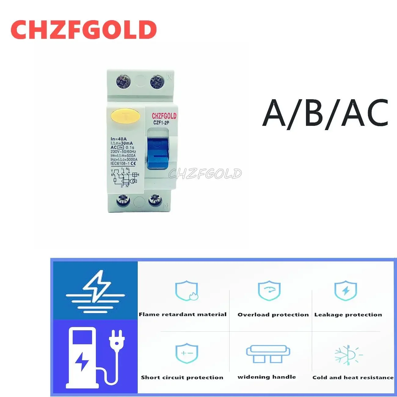 CHZFGOLD CZK6 RCCB 5- 2P 16A 25A 32A 40A 63A 80A 100 аварийный ток, сетевой выключатель 110 В
CHZFGOLD CZK6 RCCB 5- 2P 16A 25A 32A 40A 63A 80A 100 аварийный ток, сетевой выключатель 110 В