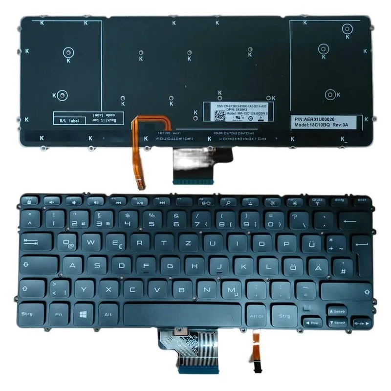 Keyboard for DELL XPS 15 9530 Precision M3800 9530B Keyboard German Lighting DE
Keyboard for DELL XPS 15 9530 Precision M3800 9530B Keyboard German Lighting DE