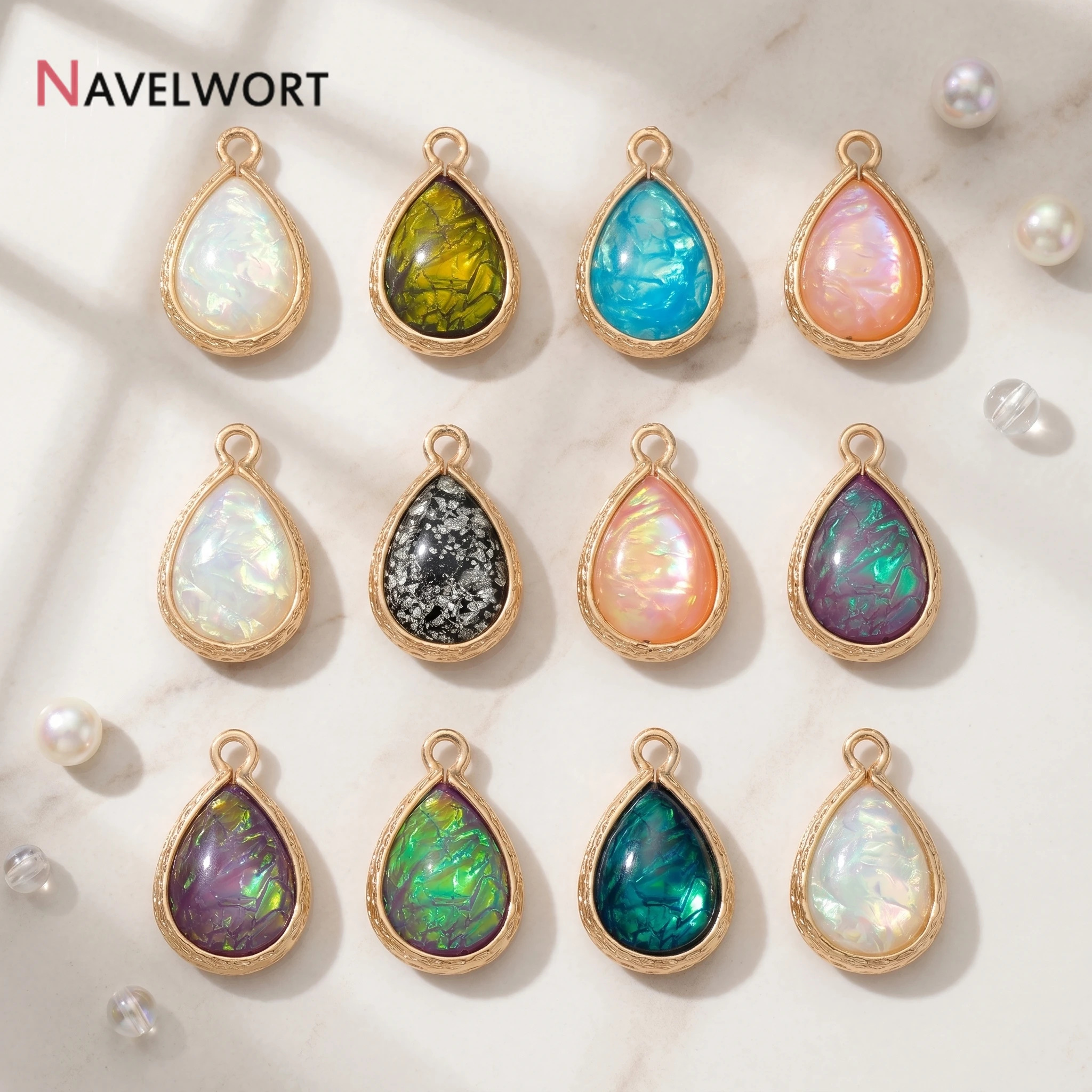 18K Gold Plated Brass With Resin Teardrop Shape Charms Teardrop Charms Pendants,Bracelet Charms, For Earring Making Accessories
18K Gold Plated Brass With Resin Teardrop Shape Charms Teardrop Charms Pendants,Bracelet Charms, For Earring Making Accessories