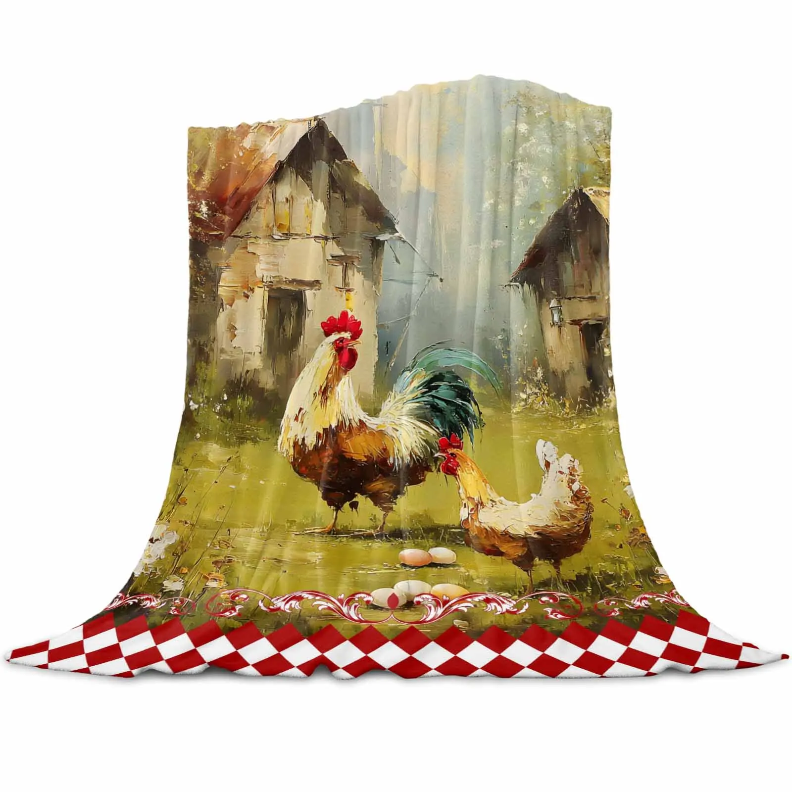 Винтажные одеяла для фермерского дома с петухом и курицей для дивана-кровати, зимние мягкие плюшевые теплые семейные друзья, праздничные подарки 
Винтажные одеяла для фермерского дома с петухом и курицей для дивана-кровати, зимние мягкие плюшевые теплые семейные друзья, праздничные подарки