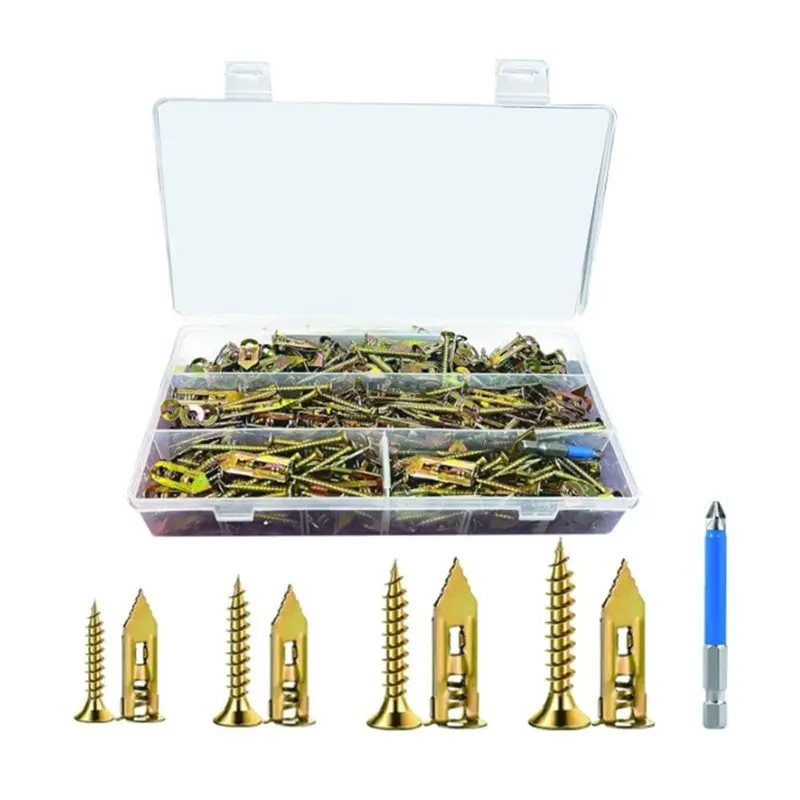 AB34-Zinc Plated Steel Dry Wall Screws- Self-Drying Dilling Anchors, 400Pcs Screw Set In 4 Expansion Sizes
AB34-Zinc Plated Steel Dry Wall Screws- Self-Drying Dilling Anchors, 400Pcs Screw Set In 4 Expansion Sizes
