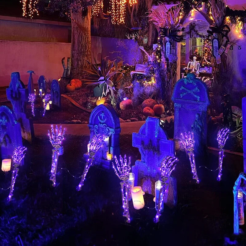 Halloween Skeleton Hand LED Light Glowing Skull Hands Outdoor Garden Yard Halloween Party Home Decoration Haunted House Props
Halloween Skeleton Hand LED Light Glowing Skull Hands Outdoor Garden Yard Halloween Party Home Decoration Haunted House Props
