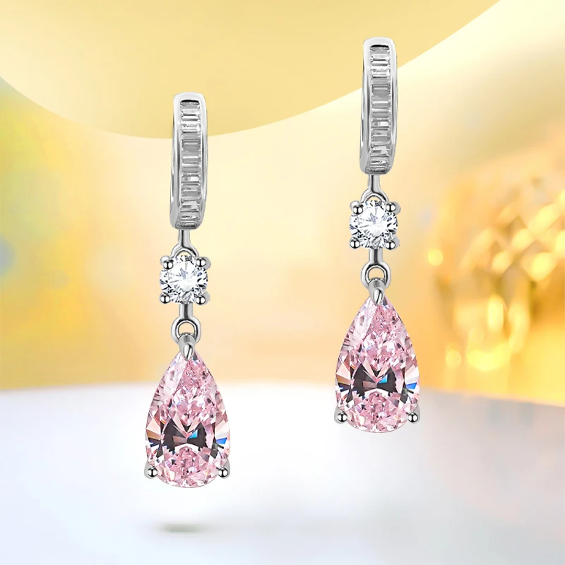 New Droplet Earrings for Women 925 Sterling Silver Inlaid Light Luxury Earrings Versatile and Luxury Wedding Jewelry
New Droplet Earrings for Women 925 Sterling Silver Inlaid Light Luxury Earrings Versatile and Luxury Wedding Jewelry