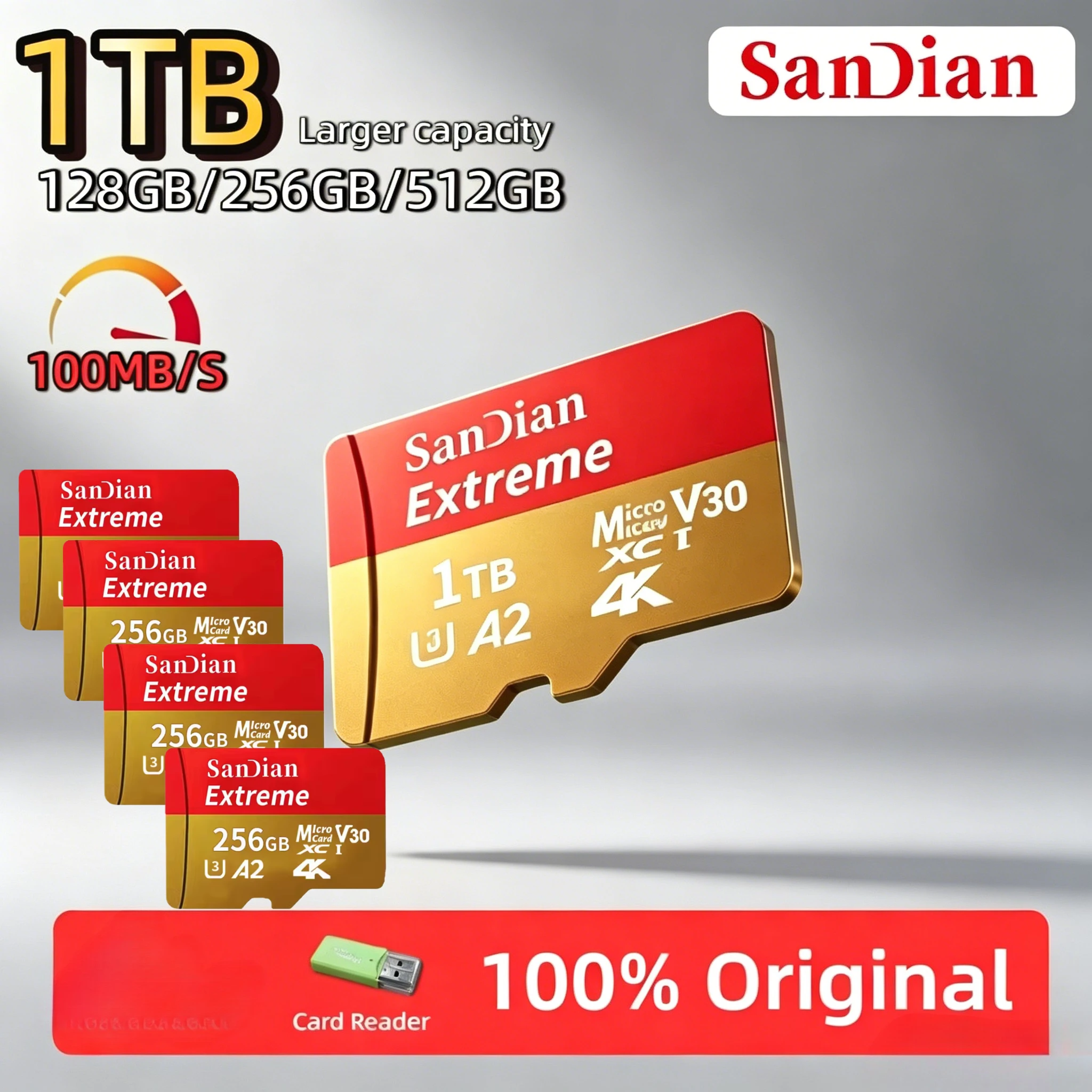 Genuine High-speed Memory Card 512GB Large Capacity TF Card Flash Memory Card U3 V30 4K Multi Device Compatibility
Genuine High-speed Memory Card 512GB Large Capacity TF Card Flash Memory Card U3 V30 4K Multi Device Compatibility