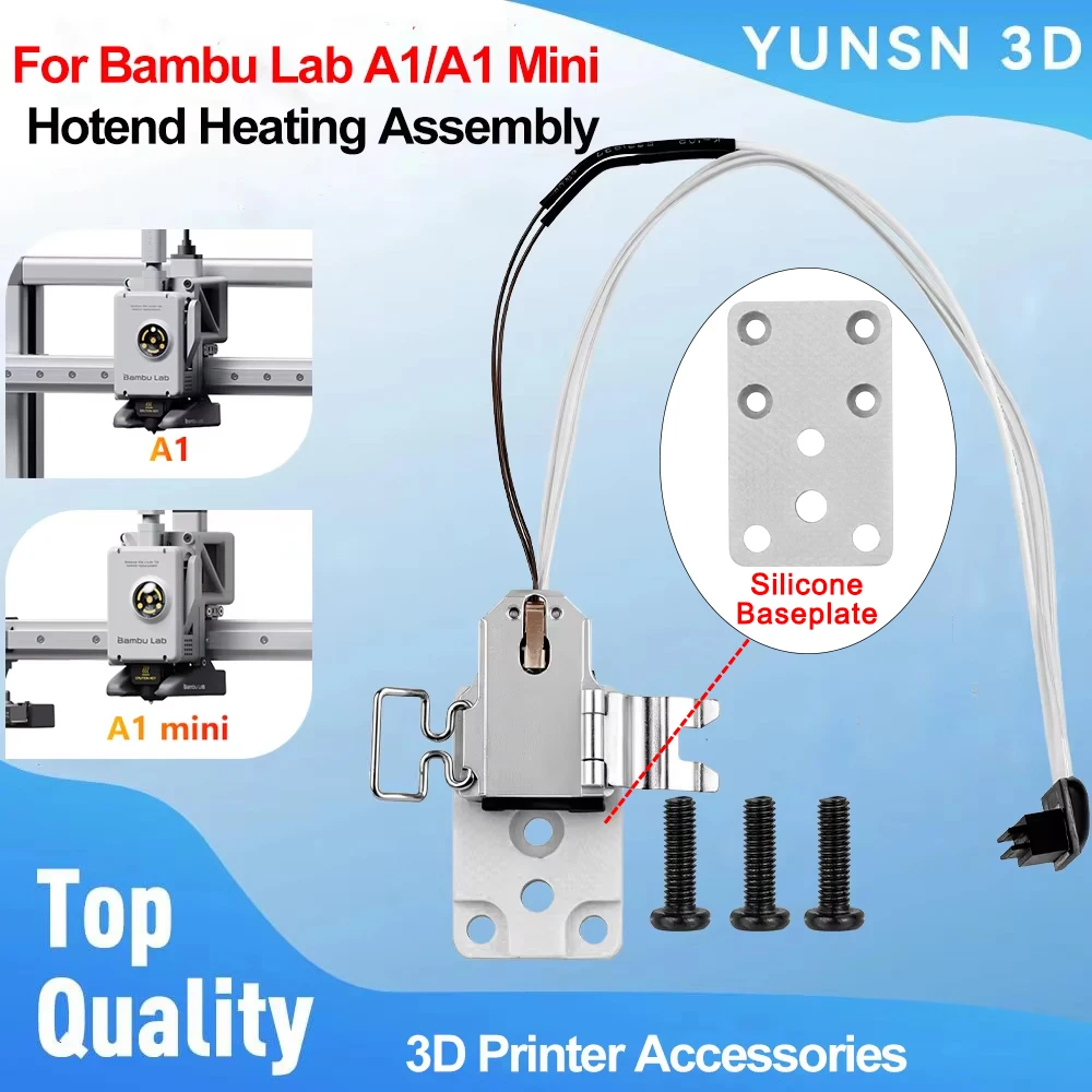 For Bambu Lab A1 A1 Mini Hotend Heating Assembly Mounting Components With Cable Mount For Bambulab A1 3D Printer Accessories