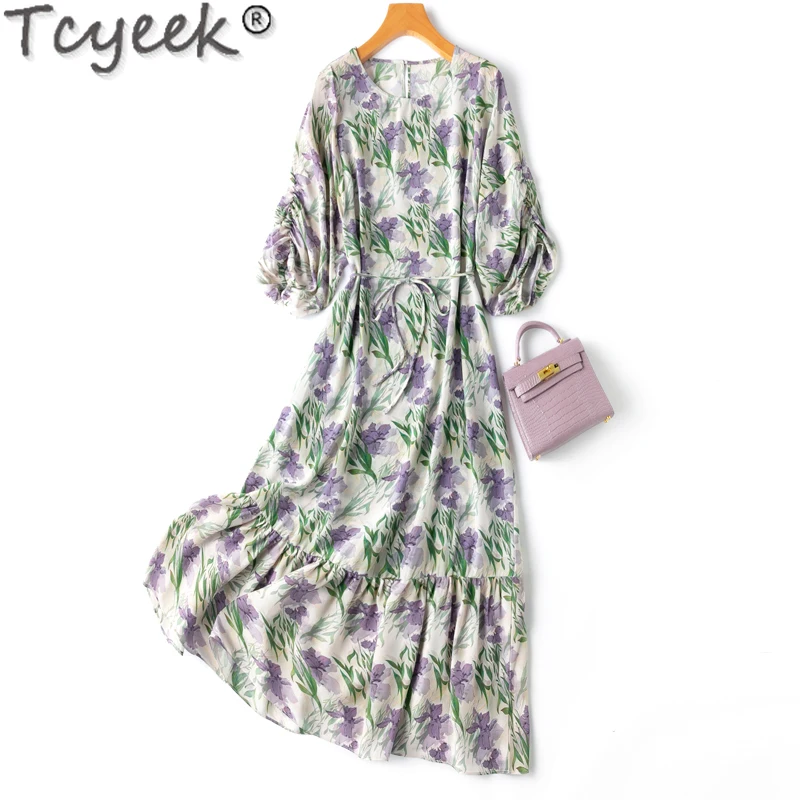 Tcyeek 100% Mulberry Silk Dresses for Women Clothing Women's Elegant Dresses 2024 French Print Spring Summer Dress Loose Fit
Tcyeek 100% Mulberry Silk Dresses for Women Clothing Women's Elegant Dresses 2024 French Print Spring Summer Dress Loose Fit