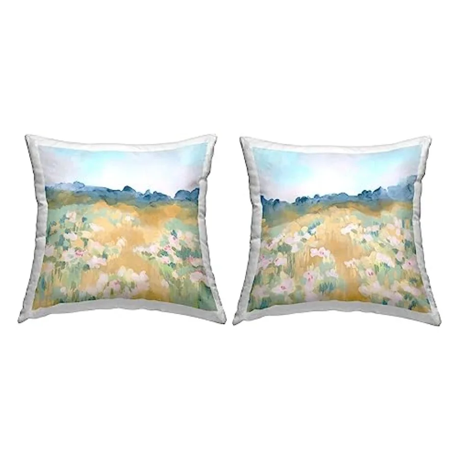 Pink Floral Meadow Landscape Design by June Erica Vess Throw Set of 2 Pillow 18 x 18 Tan
Pink Floral Meadow Landscape Design by June Erica Vess Throw Set of 2 Pillow 18 x 18 Tan