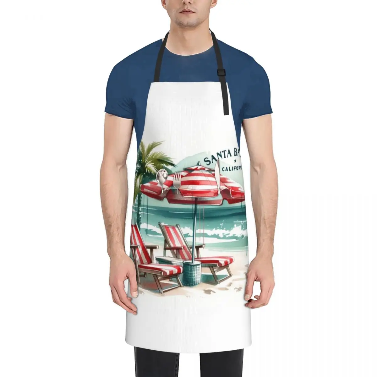 Santa Barbara Vintage Watercolor Beach Scene - California Travel Apron Trim Cloth Restaurant Woman Kitchens Apron
Santa Barbara Vintage Watercolor Beach Scene - California Travel Apron Trim Cloth Restaurant Woman Kitchens Apron