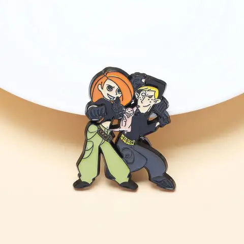 Épingles en émail de dessin animé Kim otto, broches Rick Anime, revers pour sacs à dos, badge de mode, accessoires de bijoux mignons, cadeaux