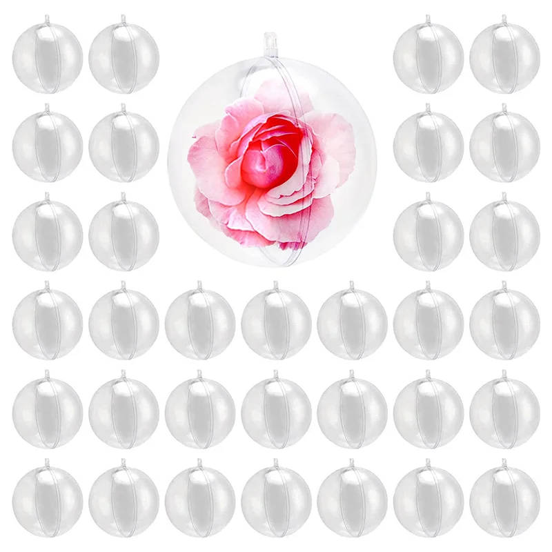 ABSS-3.94 Inch/100Mm Clear Plastic Fillable Ornament Ball Clear Ball Ornaments DIY Craft Decoration Balls Hollow Ball Ornaments
ABSS-3.94 Inch/100Mm Clear Plastic Fillable Ornament Ball Clear Ball Ornaments DIY Craft Decoration Balls Hollow Ball Ornaments