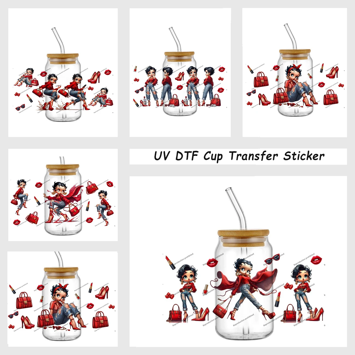 Modern Fashion Girl Themed 3D Waterproof Libbey Glass Can Decal Red Aesthetic Cartoon UV DTF Cup Transfer Sticker DIY Wrap Decal
Modern Fashion Girl Themed 3D Waterproof Libbey Glass Can Decal Red Aesthetic Cartoon UV DTF Cup Transfer Sticker DIY Wrap Decal