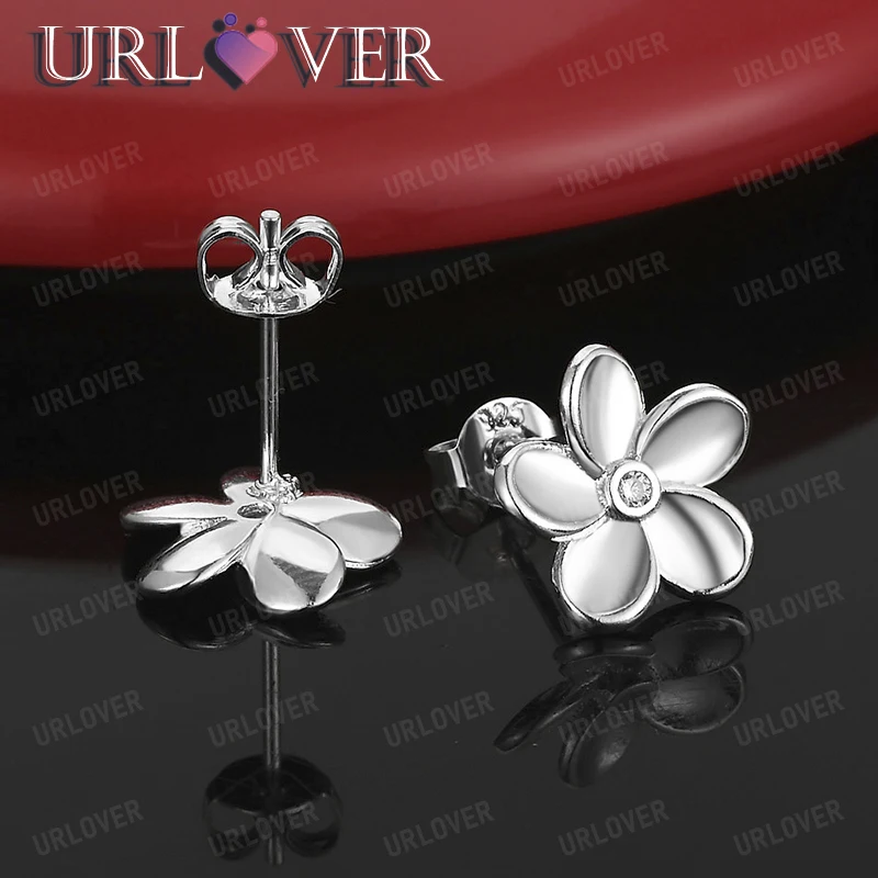 925 Sterling Silver Flower Shape Stud Earring Woman Party Engagement Gifts Romantic Wedding Accessories Fashion Charm Jewelry
925 Sterling Silver Flower Shape Stud Earring Woman Party Engagement Gifts Romantic Wedding Accessories Fashion Charm Jewelry