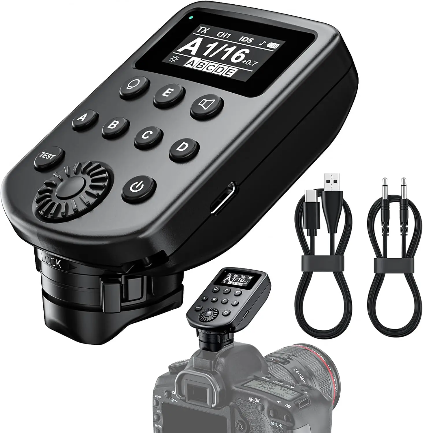 Wireless Flash Trigger Compatible with Godox 2.4G Wireless X System & Flashpoint R2 Radio Remote System; 32 Channels 5 Groups