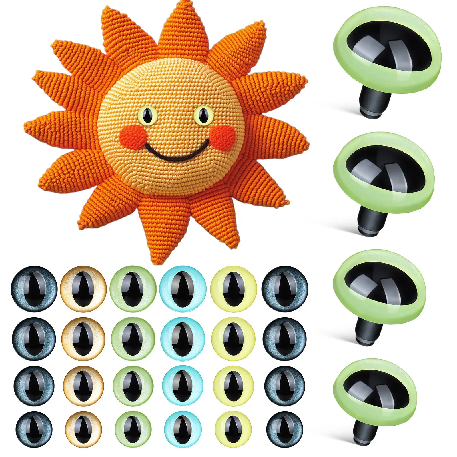 40 pcs Effect Durable Abs Safety Eyes For Crochet Animals Eyes For Diy Stuffed Craft Supplies Handmade Decor
40 pcs Effect Durable Abs Safety Eyes For Crochet Animals Eyes For Diy Stuffed Craft Supplies Handmade Decor