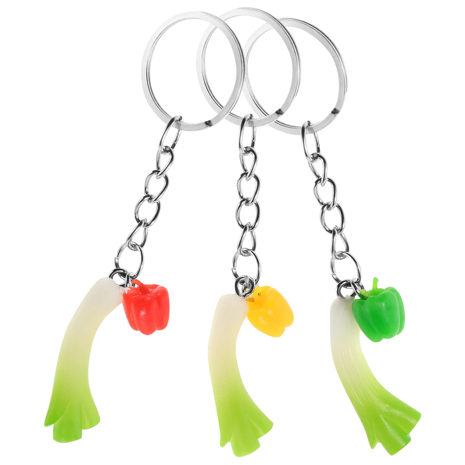 3Pcs Simulated Vegetable Keychain Realistic Green Onion Chili Pepper Pendant Cute Bag Car Keys Backpack Pendant Charm
3Pcs Simulated Vegetable Keychain Realistic Green Onion Chili Pepper Pendant Cute Bag Car Keys Backpack Pendant Charm