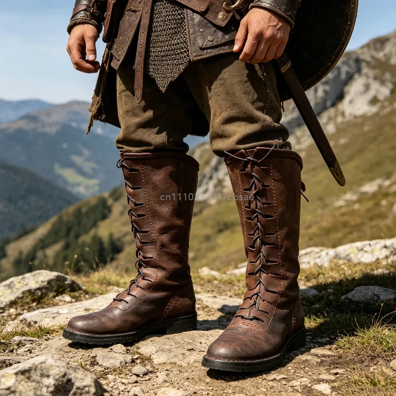 Retro Medieval Renaissance Men Boots Carnival Party Knight Cosplay Accessories Shoes Warrior Knight Thick Heel Lace Up Boot 2026
Retro Medieval Renaissance Men Boots Carnival Party Knight Cosplay Accessories Shoes Warrior Knight Thick Heel Lace Up Boot 2026