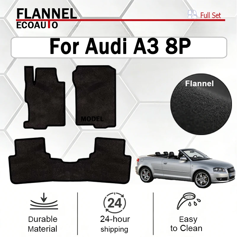 ECOAUTO Car velour mats for Audi A3 8P hatchback Sportback convertible (2003 2004 2005 2006 2007 2008-2011) -black
ECOAUTO Car velour mats for Audi A3 8P hatchback Sportback convertible (2003 2004 2005 2006 2007 2008-2011) -black