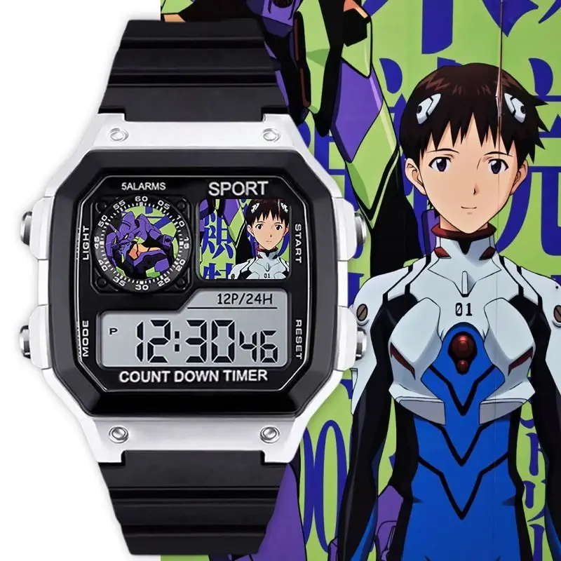 Neon Cute Genesis Classic Evangelion Creative Peripheral Black Silver Digital Waterproof Watch Gift Watch Decoration Daily
Neon Cute Genesis Classic Evangelion Creative Peripheral Black Silver Digital Waterproof Watch Gift Watch Decoration Daily