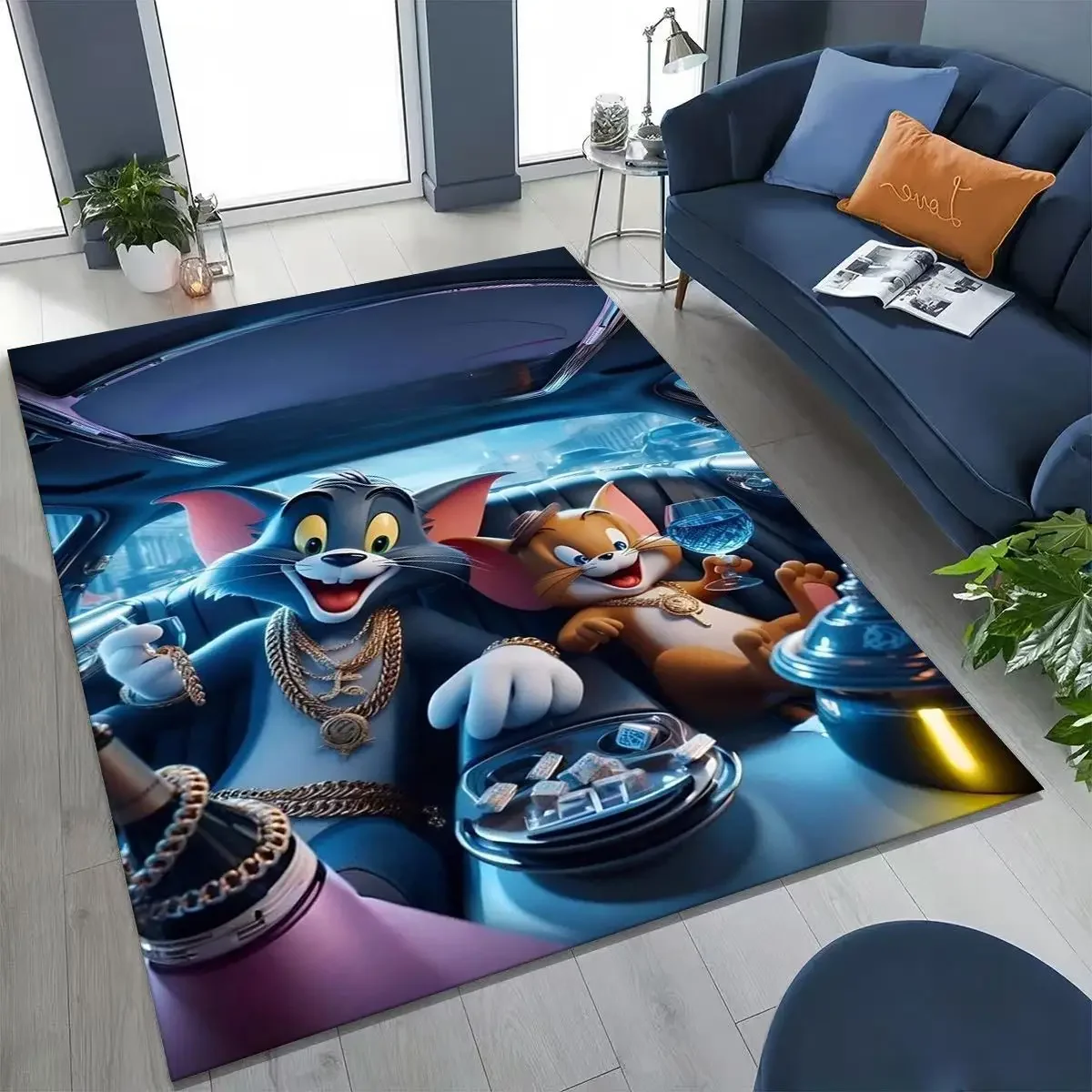 3D T-tom and Jerry Cat Mouse Cartoon Art Carpet Rug for Bedroom Living Room Sofa Home Doormat Decor,Large Kid Non-slip Floor Mat
3D T-tom and Jerry Cat Mouse Cartoon Art Carpet Rug for Bedroom Living Room Sofa Home Doormat Decor,Large Kid Non-slip Floor Mat