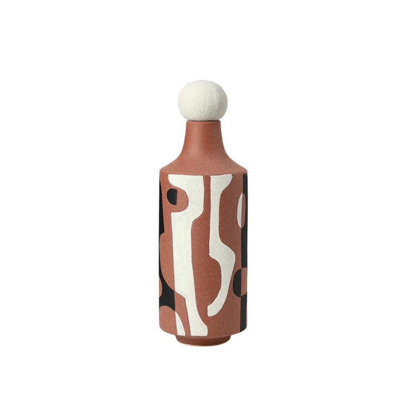 Medieval creative hand-painted red glaze ceramic vase model room living room dining table simple ornament
Medieval creative hand-painted red glaze ceramic vase model room living room dining table simple ornament