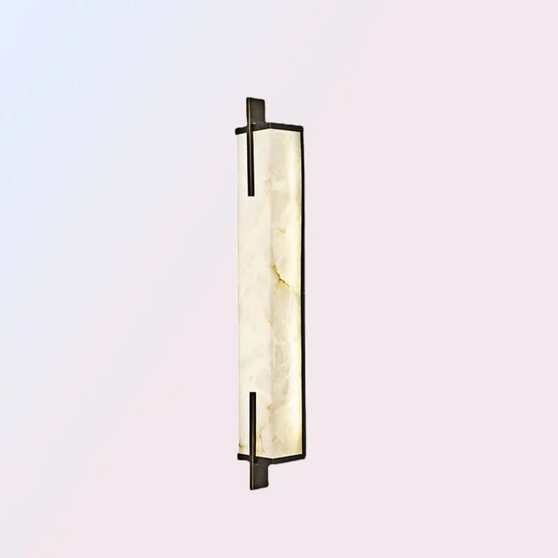 Modern Black Metal and Alabaster Wall Lamp, Luxury Vertical Wall Sconce for Living Room, Corridor, Hotel
Modern Black Metal and Alabaster Wall Lamp, Luxury Vertical Wall Sconce for Living Room, Corridor, Hotel