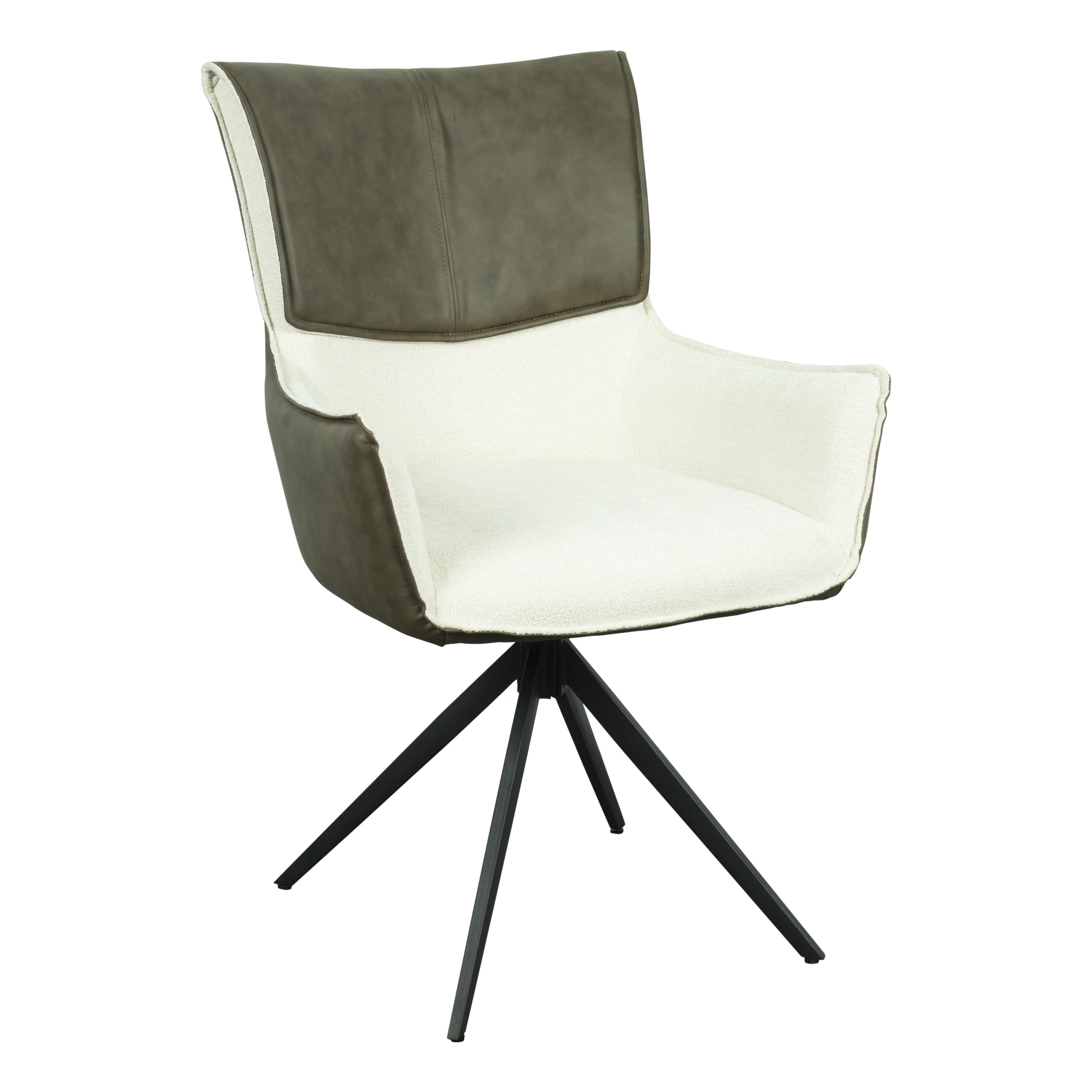 ¥#Modern Two-Tone Leather Fabric Swivel Dining Chair High Back Black Metal Legs Eco-Friendly European Modern Home Hotel Suite
¥#Modern Two-Tone Leather Fabric Swivel Dining Chair High Back Black Metal Legs Eco-Friendly European Modern Home Hotel Suite